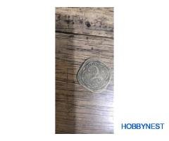 Antique and Rare two ana coin