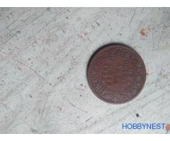 George V King Emperor one quarter anna India coin 1920 - Image 2