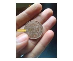 1935 British India Quarter Anna Coin