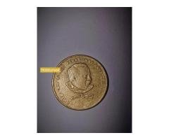 5 RUPEES 1909–1969" centered at the bottom, marking his birth and passing years.